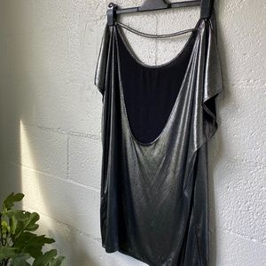 Metallic Silver Dress